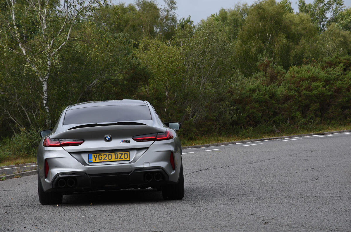 BMW M8 Gran Coupe 2020 UK first drive review - cornering