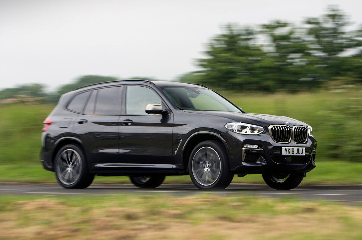 BMW X3 M40i 2018 UK review on the road front