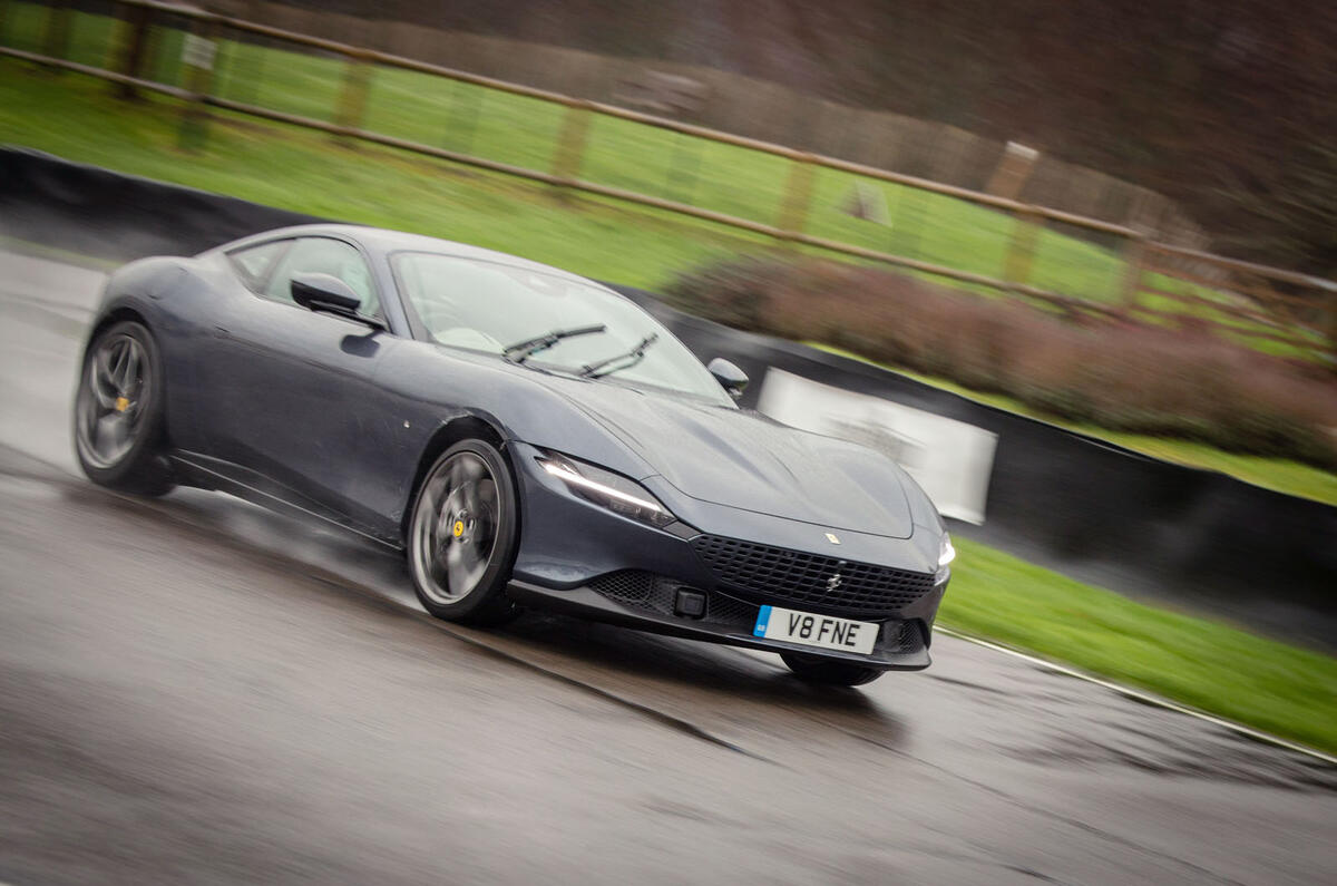 Ferrari Roma 2021 UK first drive review - on the road front