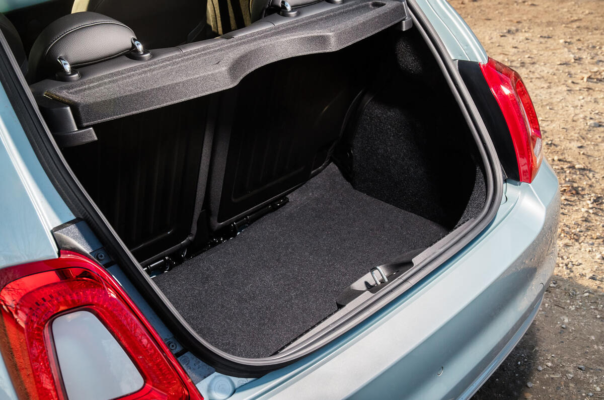 Fiat 500 Hybrid 2020 first drive review - boot