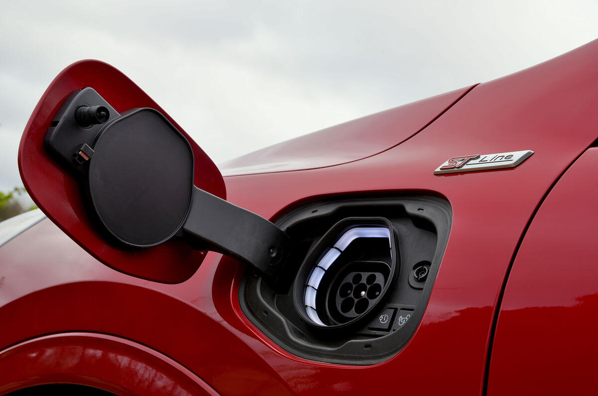 Ford Kuga ST-Line PHEV 2020 UK first drive review - plug socket