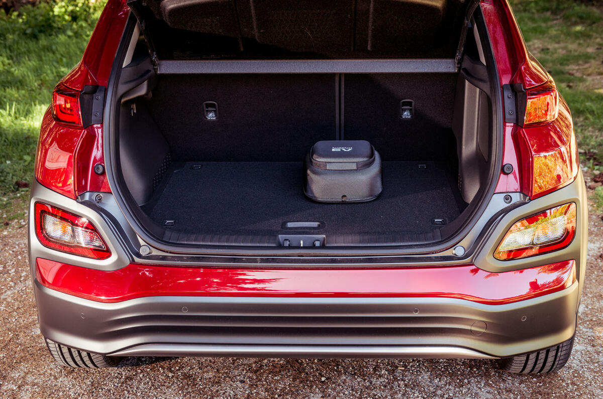 Hyundai Kona EV prototype drive 2018 boot