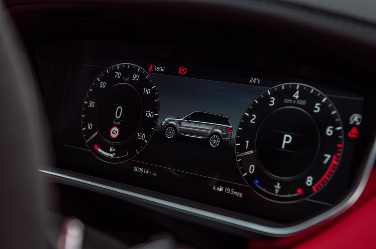 Land Rover Range Rover Sport HST 2019 UK first drive review - instruments
