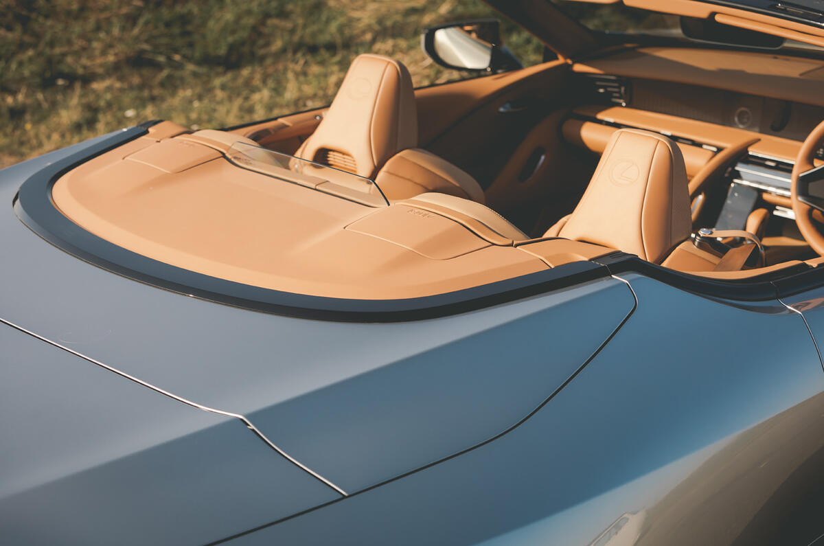 Lexus LC Convertible 2020 UK first drive review - headrests
