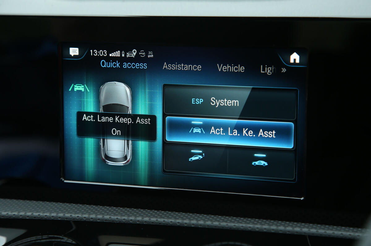 Mercedes-Benz A-Class 2018 long-term review - lane keep assist