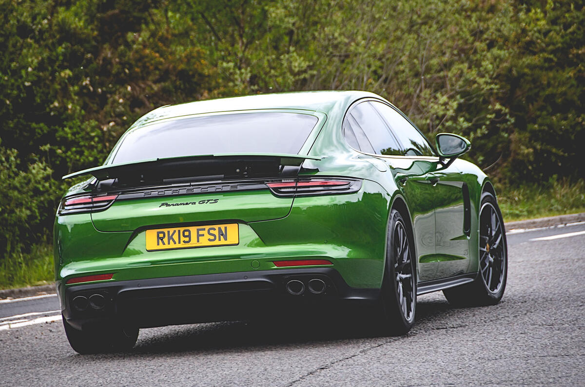 Porsche Panamera GTS 2019 UK first drive review - cornering rear