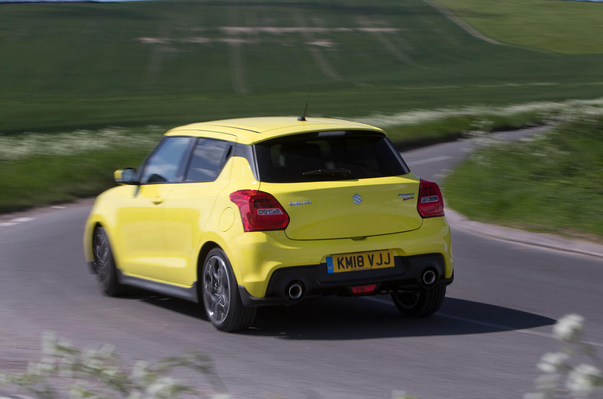Suzuki Swift Sport 2018 long-term review on the road rear