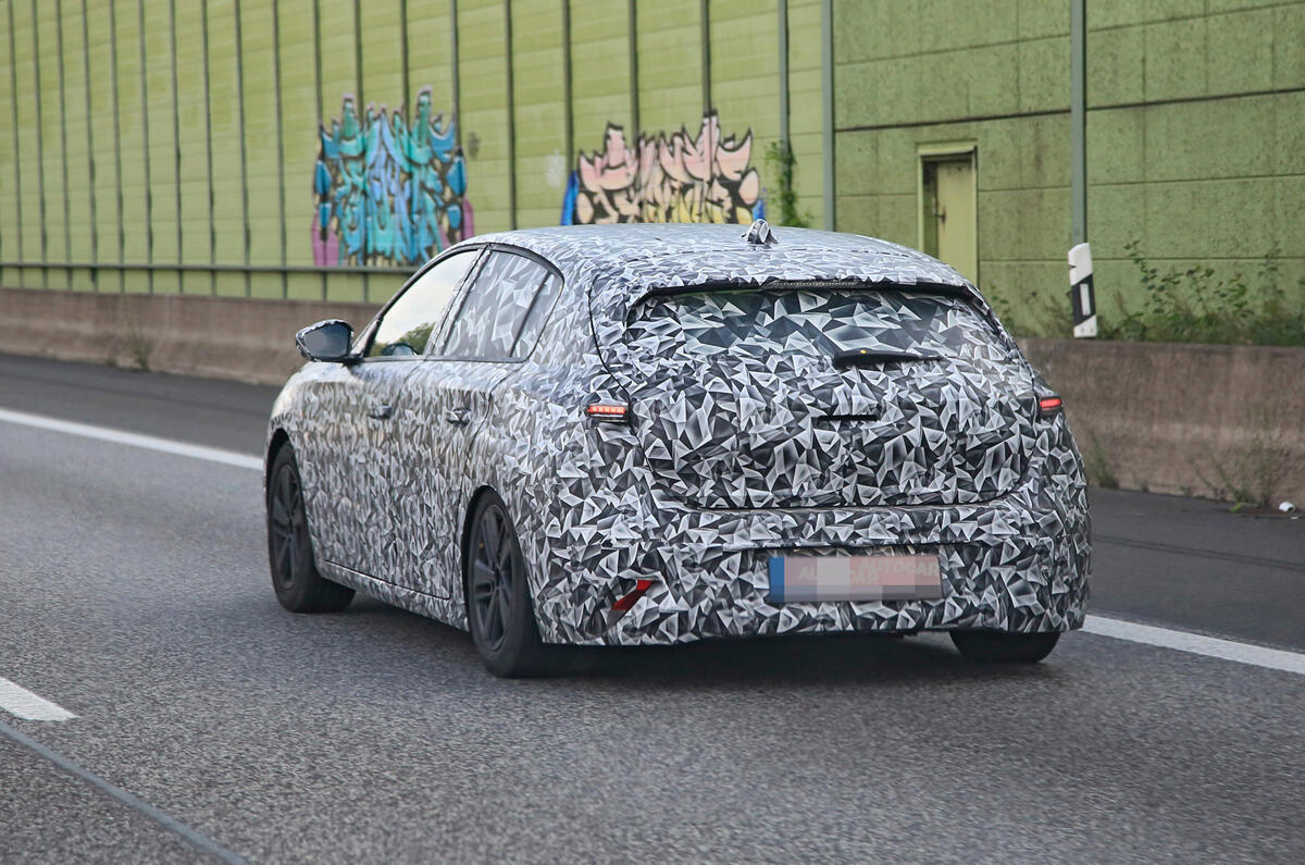 2022 Peugeot 308 prototype - rear