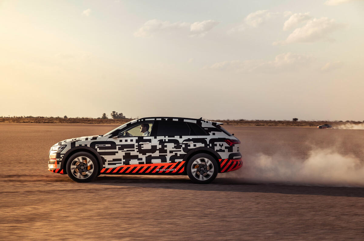 Audi e-Tron 2019 prototype first drive review - driving side