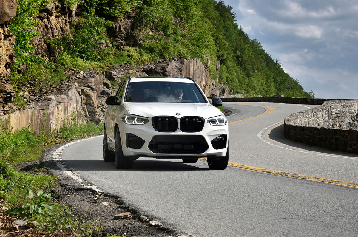 BMW X3 M Competition 2019 first drive review - cornering front