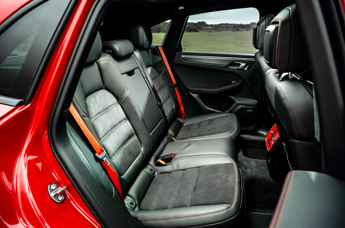 17 Porsche Macan GTS 2021 UK LHD first drive rear seats