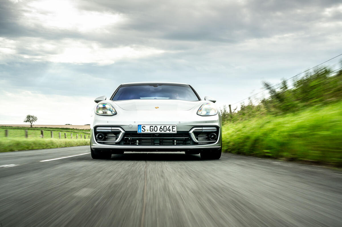 Porsche Panamera e-Hybrid 2020 UK first drive review - on the road nose