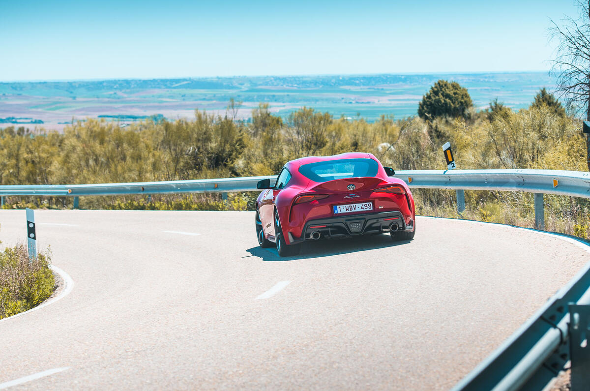 Toyota GR Supra 2019 first drive review - cornering rear