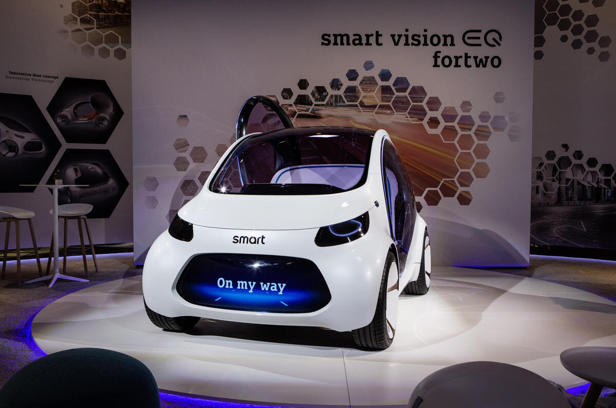 Smart Vision EQ makes public debut as 'electric city car of future