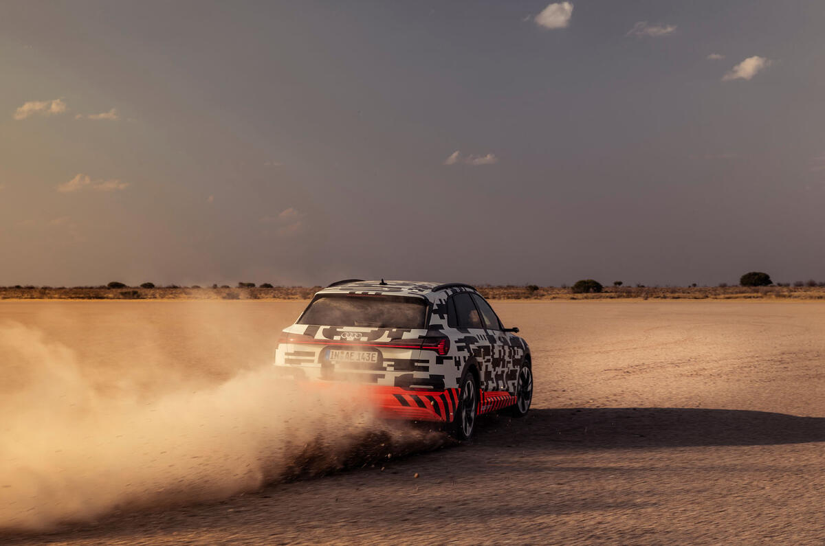 Audi e-Tron 2019 prototype first drive review - driving rear