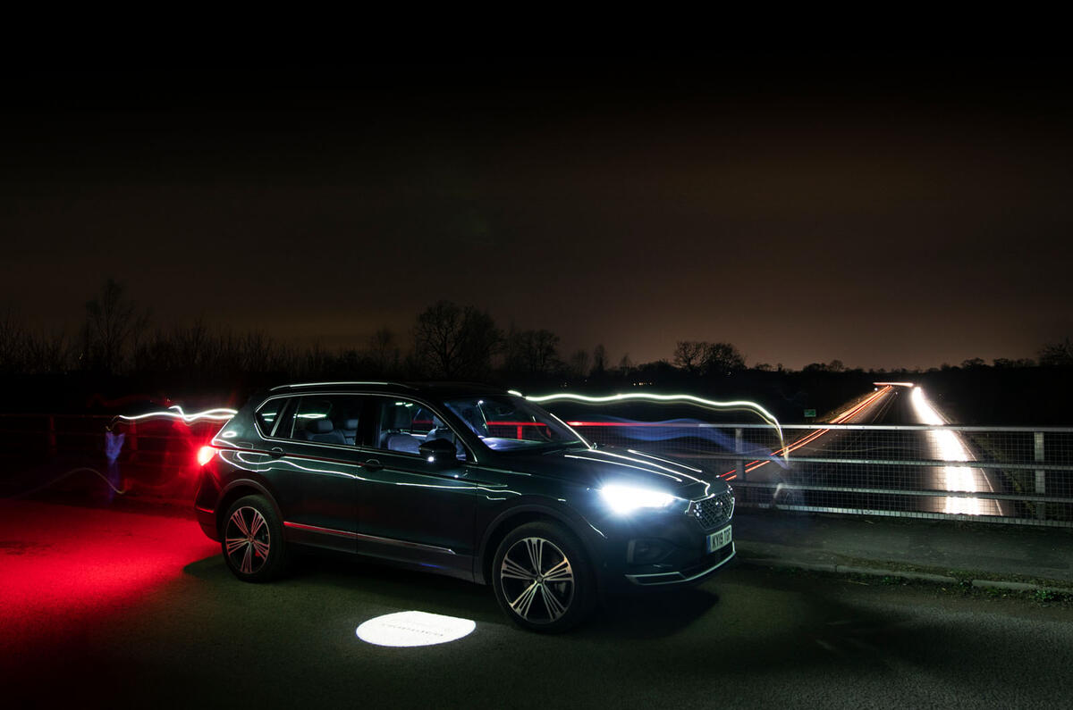Seat Tarraco 2019 UK first drive review - light painting