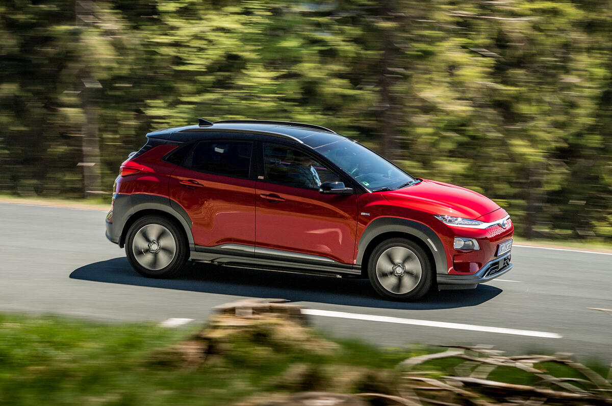 Hyundai Kona EV prototype drive 2018 on the road right