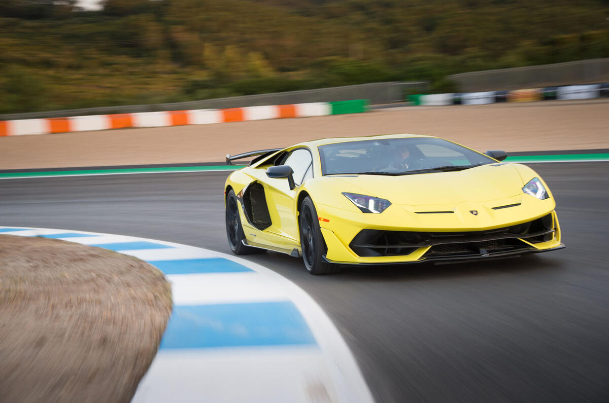 Lamborghini Aventador SVJ 2018 first drive review track front