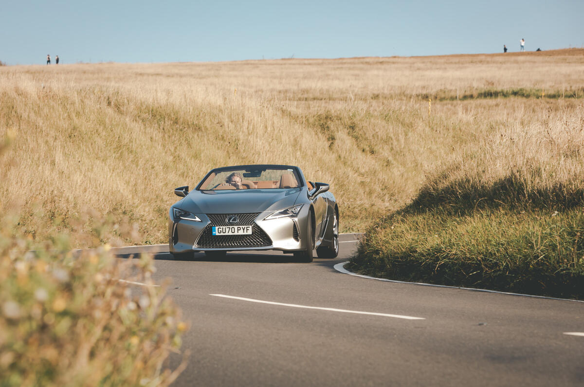 Lexus LC Convertible 2020 UK first drive review - on the road front