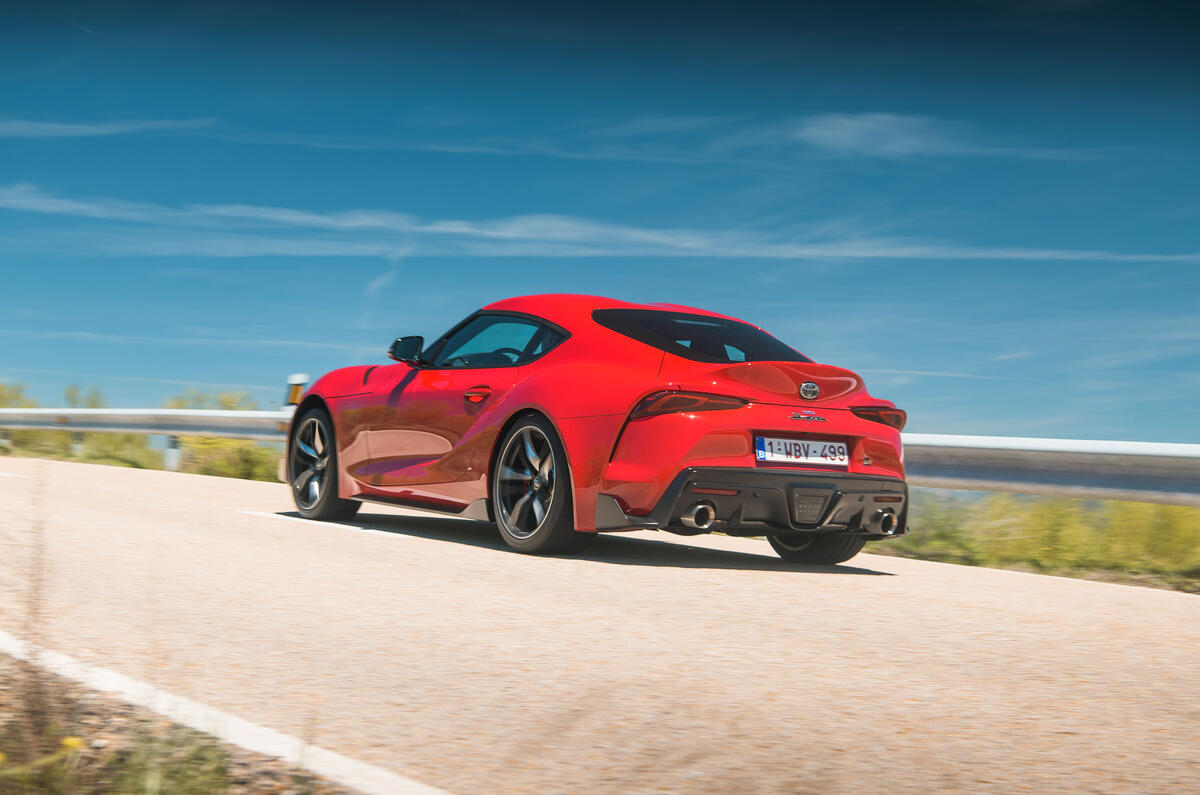 Toyota GR Supra 2019 first drive review - on the road rear