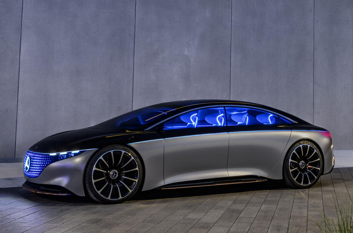 New Mercedes Benz Vision Eqs Concept Is 470bhp Luxury Ev