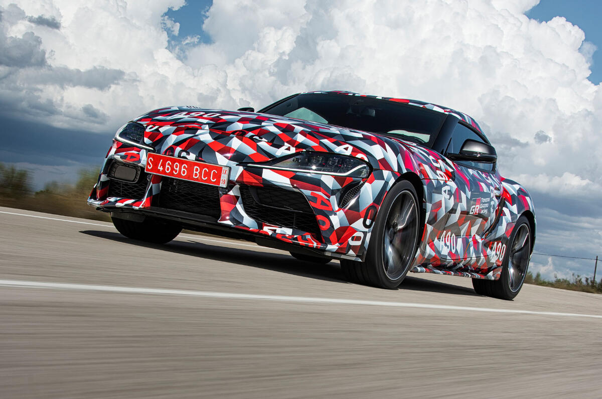 Toyota Supra 2019 prototype first drive review hero front
