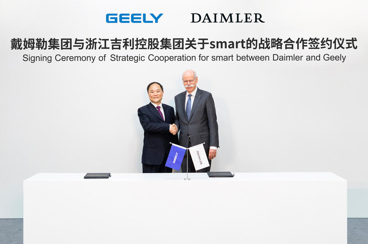 Daimler to develop Smart brand together with Geely Daimler to develop Smart brand together with Geely