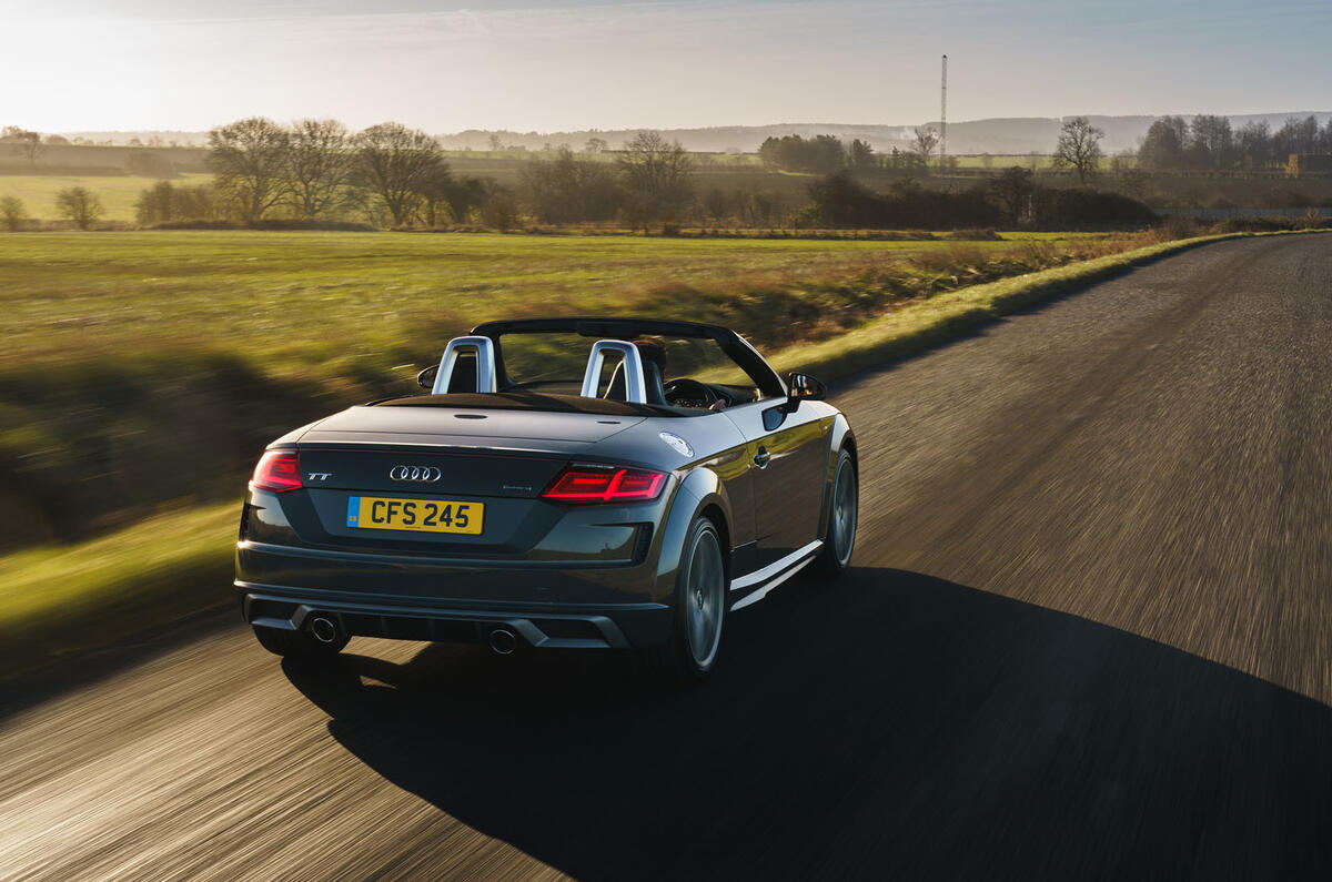 Audi TT Roadster 2019 UK first drive review - hero rear