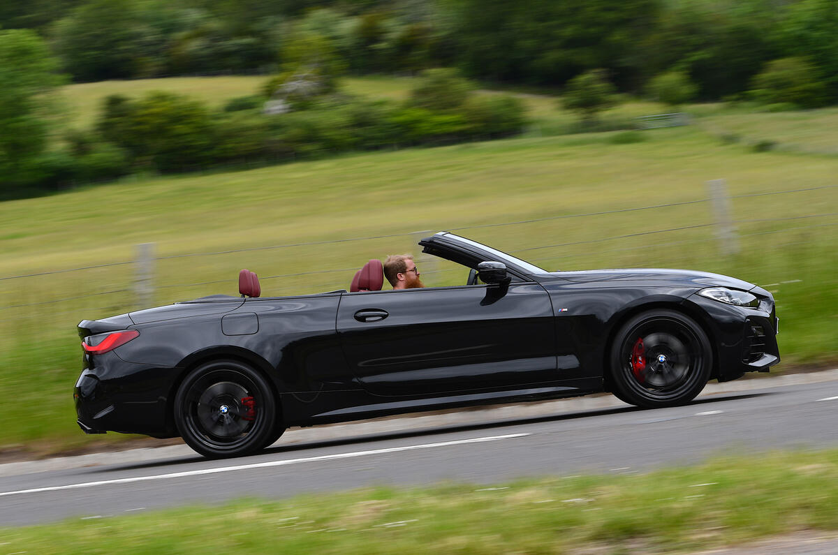 2 BMW 4 Series M440i Convertible 2021 UK FD hero side
