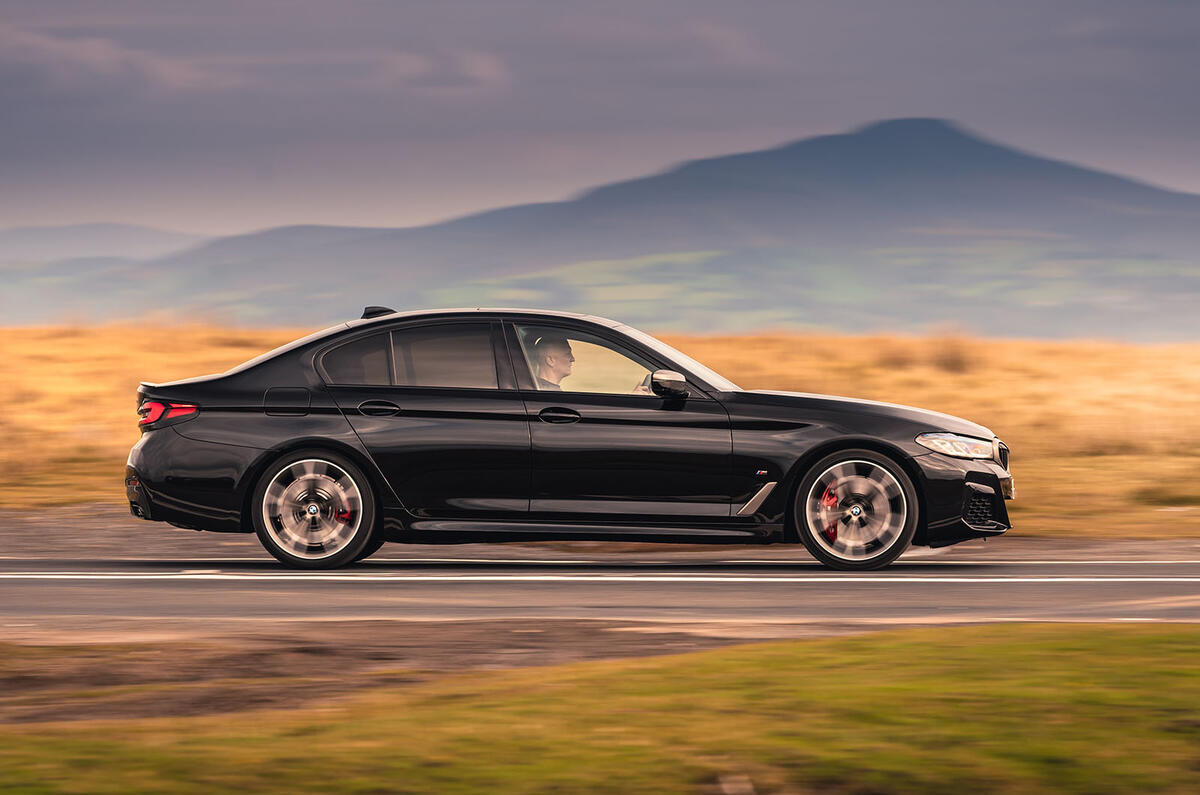 BMW 5 Series M550i 2020 UK first drive - hero side