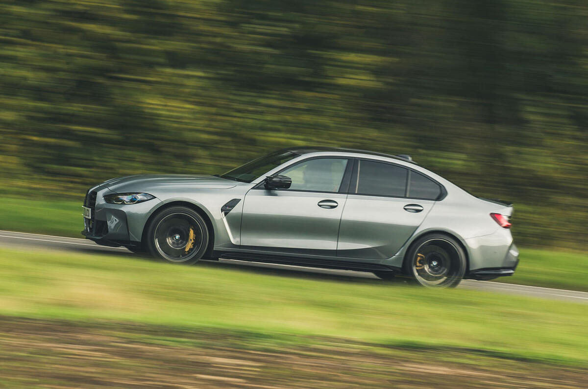 2 BMW M3 xDrive 2021 UK first drive review hero side