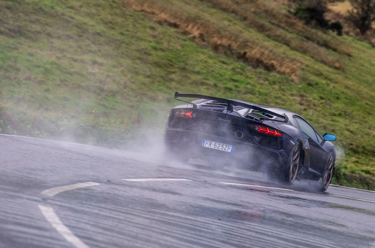 Lamborghini Aventador SVJ 2018 UK first drive review - hero rear