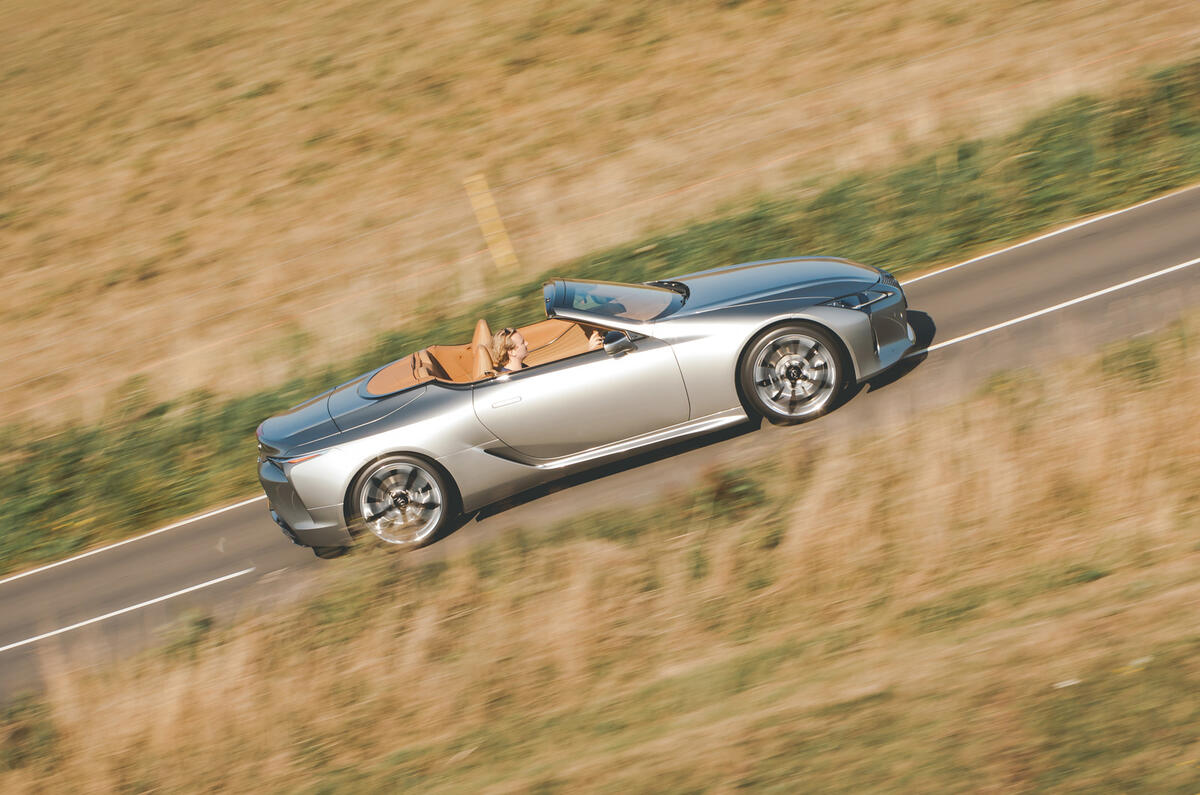 Lexus LC Convertible 2020 UK first drive review - hero side
