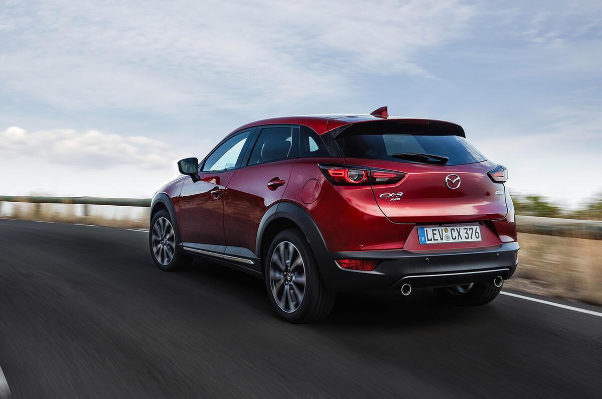 Mazda CX-3 2018 first drive review hero rear