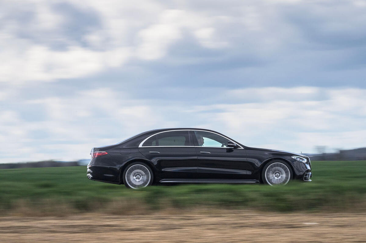 2 Mercedes S Class S400d 2021 UK FD hero side