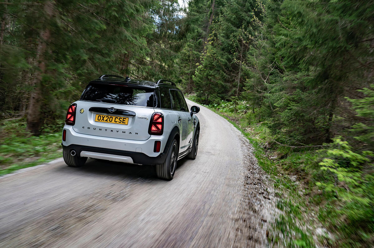 Mini Countryman Cooper S E All4 2020 first drive review - hero rear