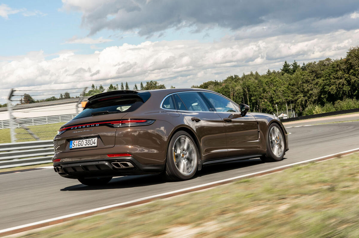 Porsche Panamera Turbo S Sport Turismo 2020 first drive review - hero rear