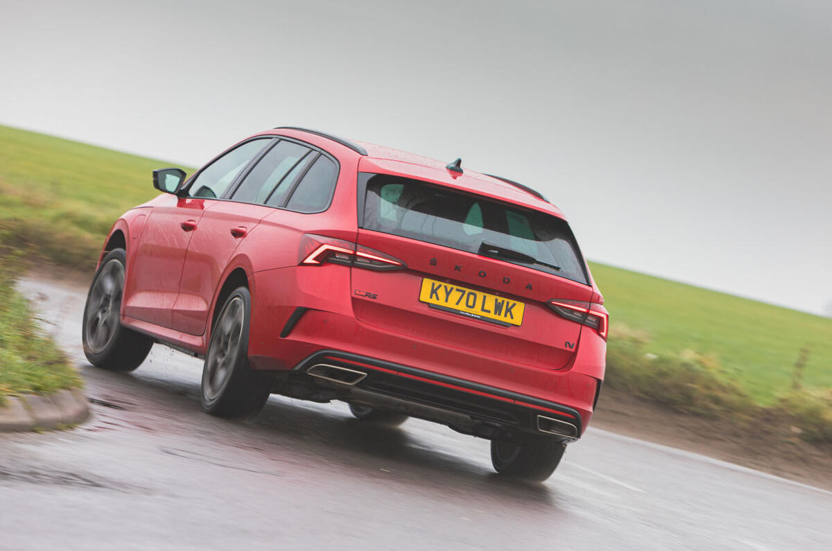 Skoda Octavia vRS iV 2020 UK First drive - hero rear