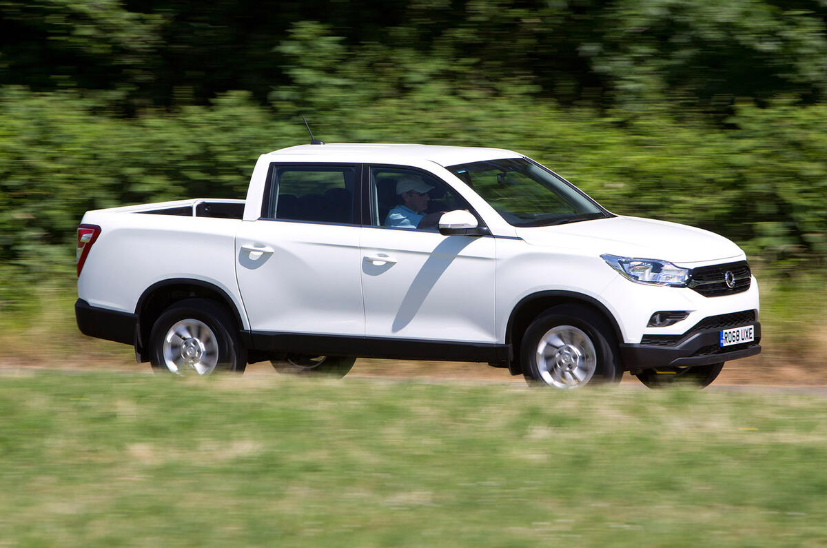 Ssangyong Musso EX 2019 UK first drive review - hero side