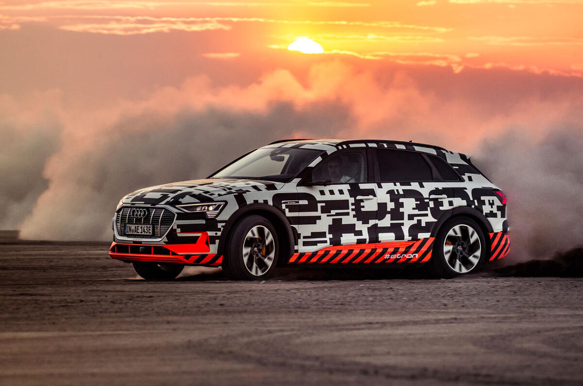 Audi e-Tron 2019 prototype first drive review - opposite lock