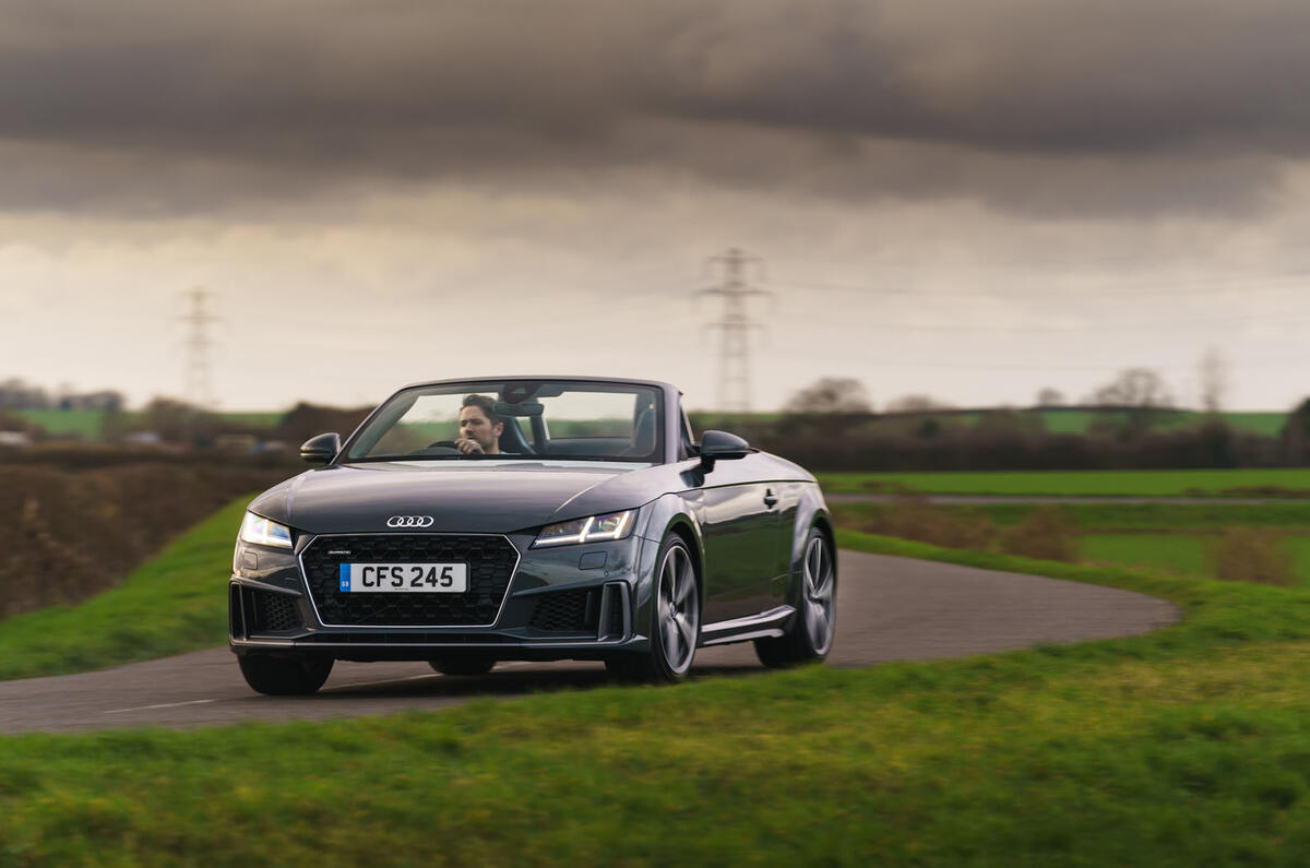 Audi TT Roadster 2019 UK first drive review - cornering front