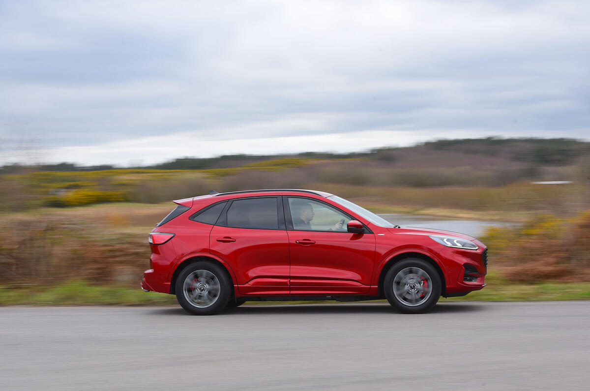 Ford Kuga ST-Line PHEV 2020 UK first drive review - on the road side