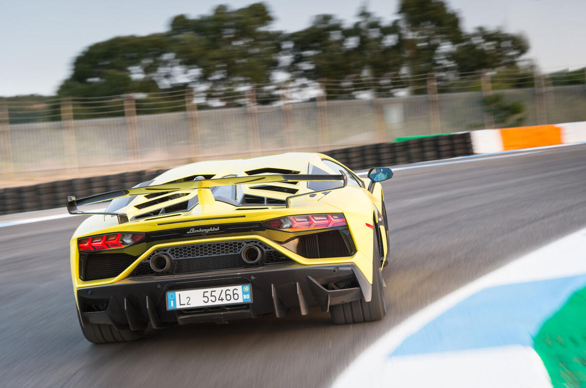 Lamborghini Aventador SVJ 2018 first drive review track rear