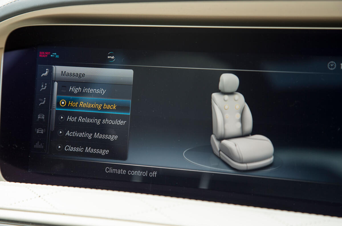 Mercedes-Benz S-Class S500L 2018 long-term review - seat massager