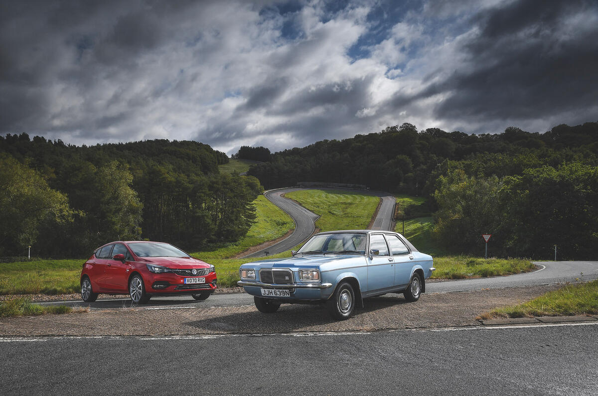 50 years later Vauxhall Astra meets Victor at Millbrook Autocar