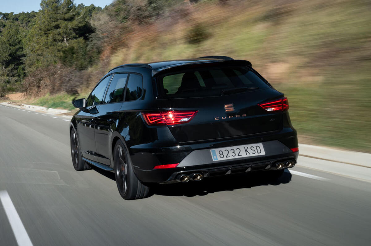 Seat Leon Cupra R ST 2019 first drive review - on the road rear