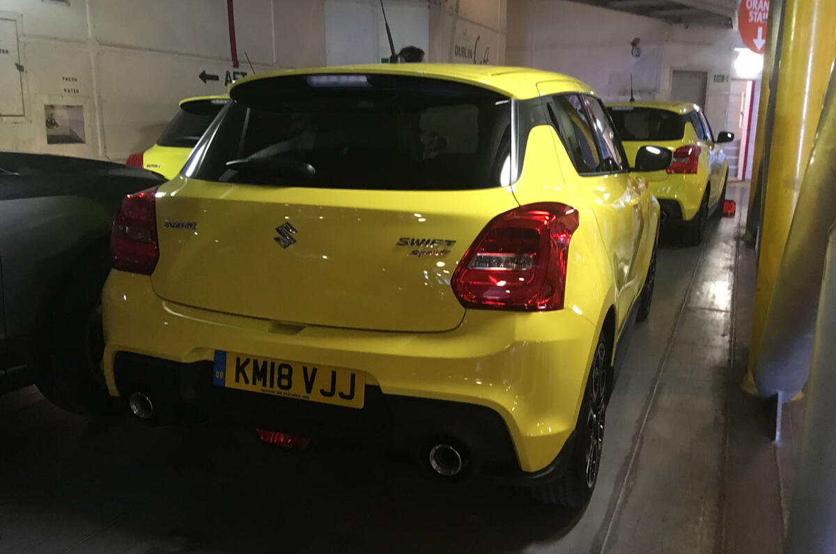 Suzuki Swift Sport 2018 long-term review inside ferry rear