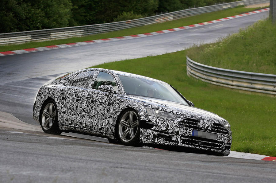 Audi A8 testing at the Nurburgring