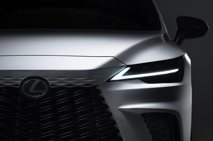 2022 Lexus RX teaser front end