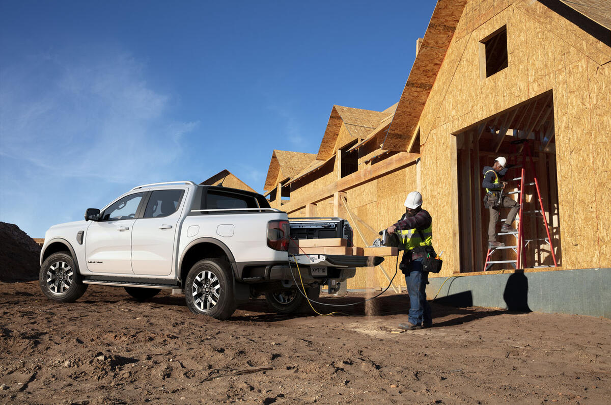 2023 Ford Ranger PHEV on work site